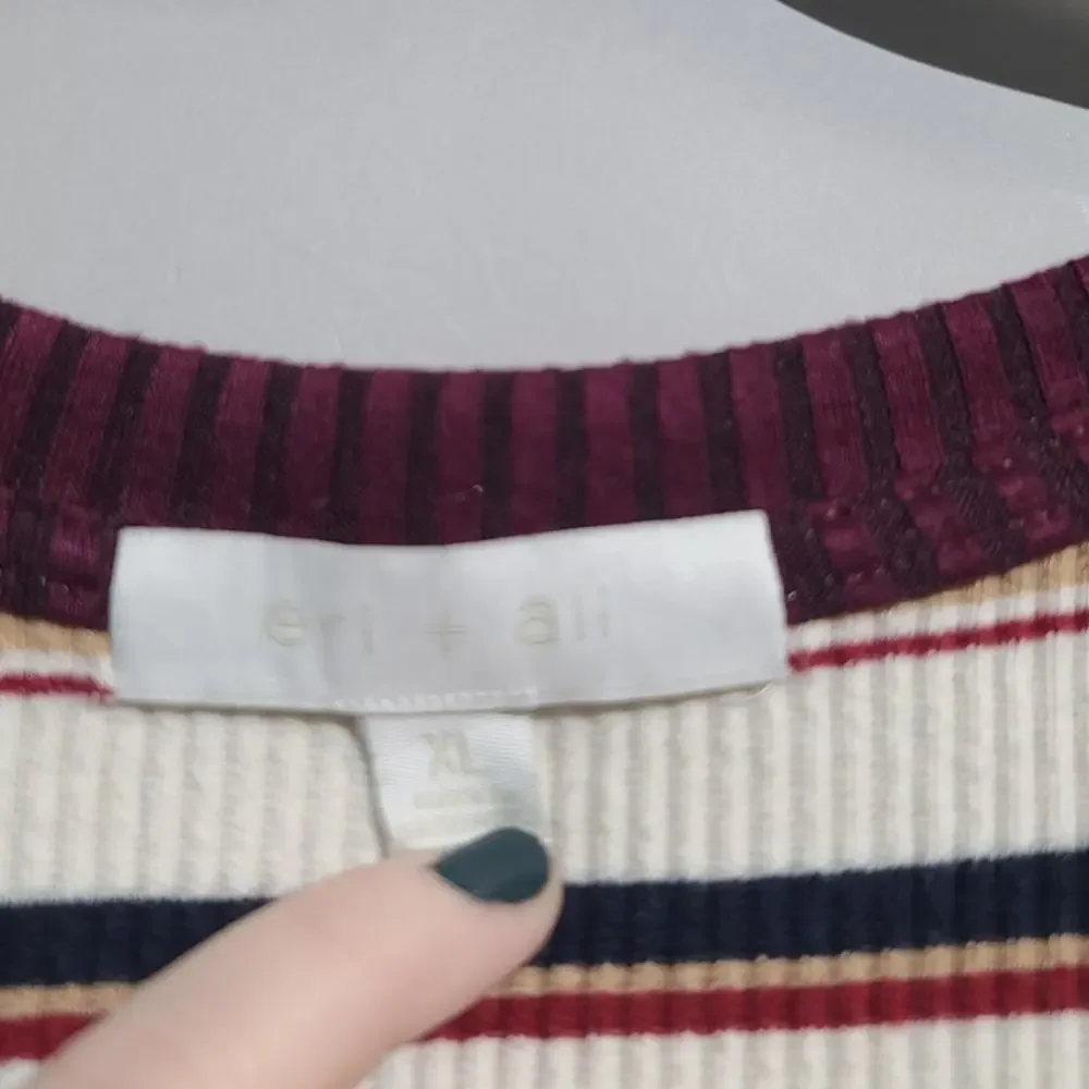 Anthropologie Eri + Ali Striped Ribbed Sweater